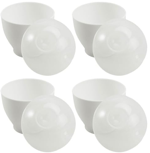NUOBESTY Cuociuova per Microonde in Pp Set da 4 Pezzi, Contenitori per Cottura Uova in Camicia, Utensili da Cucina per Colazione Veloce e Sana