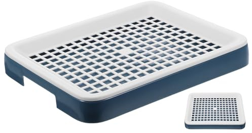 HOMSFOU Lettiera per Coniglio Nano e Furetto in Plastico Rettangolare, Vaschetta Toilette Stabile Antiribaltamento per Gabbie di Piccoli Animali da Interno