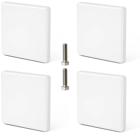 THXFUNAREA Placa de Pared Ciega, 4 Unidades Cubierta Ciega, Empotrada, 8,6 X 8,6 cm, Plástico, Cubierta de Enchufe de Una Sola Marcha, Para Enchufes o Interruptores no Utilizados, con tornillos