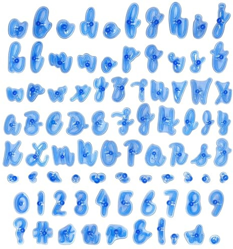 83-Teiliges Buchstaben-Zahlen-Kuchenstempel