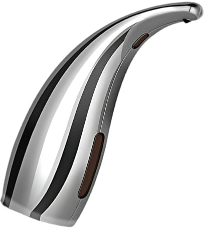Vestamore Dispenser di sapone touchless da 10 oz/300 ml, dispenser automatico di disinfettante per le mani Ipx6/Ipx7, sensore a infrarossi, dispenser di sapone liquido per le mani argento per bagno