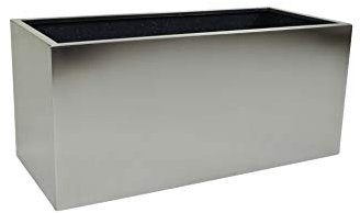 VIVANNO Pflanzkübel Blumenkübel Pflanztrog Pflanzgefäß Edelstahl Maxi - 45 x 100 x 45 cm