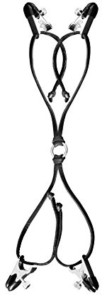 BDSM Bondage Erotik Leder Zaumzeug mit Brustwarzenklemmen | Schamlippel und Nippelklammern, Nippelklemmen, Schamlippen Klammern, Nippelklammern, Brustklammern, Schamlippen Klemmen