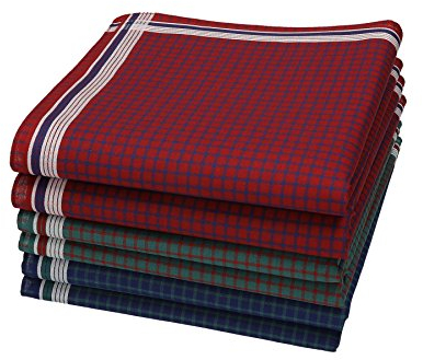 Betz 6 Stück Taschentücher - Stofftaschentücher - Damen- Herrentaschentücher - Männertaschentücher Set aus 100% Baumwolle - 40x40 cm - Leo 5 Dessin 6