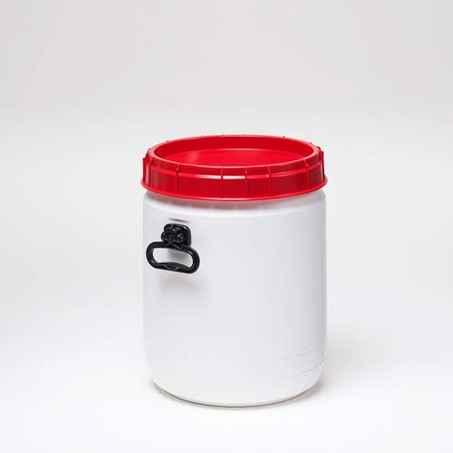 34 Litre 6950 Wide Neck Plastic Waterproof Airtight Watertight Storage Keg Drum Barrel - UN Approved Open Top Wide Mouth Jar - Food Liquid Oil Storage - Kayak Caving Canoeing Watersports Time Capsule