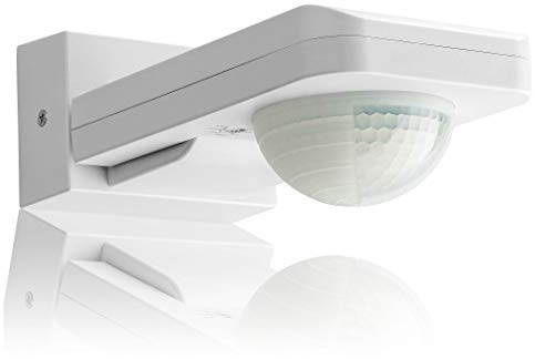 SEBSON Bewegungsmelder Aussen IP65, 2er Set, Aufputz Wand Decken Montage | programmierbar, schwenkbar, Reichweite 20m / 360°, LED geeignet 1000W, PIR Infrarot Sensor mit 3 Sensoren, 230V, 3-Draht