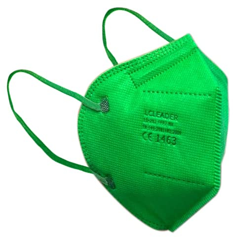 LCLEADER - 20 MASCHERINE IMBUSTATE SINGOLARMENTE VERDE