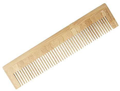 Peigne en bambou non huilé, naturel et antistatique - Pour cheveux & barbe - Pour hommes et femmes - Idéal pour les coiffeurs - Pour cheveux courts et longs - Fine denture et finitions lisses -13 cm