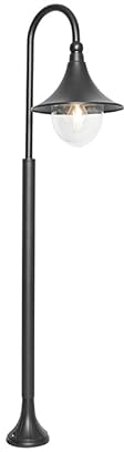 Qazqa - Klassisch I Antik Klassische Außenlaterne schwarz 125 cm IP44 - Daphne I Außenbeleuchtung - Aluminium Länglich - LED geeignet E27