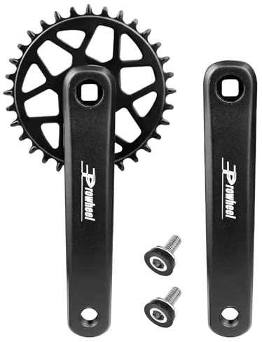 WEEROCK Prowheel Bike Crankset 1 Piece/Single 32T Chainring Crank Set with 170mm Arm for Bicycles, MTB, Students Bikes Compatible with 6/7/8/9/10 Speeds Freewheel