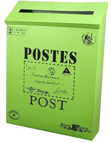 Cassetta per Lettere Cassette Postali da Esterno per Montaggio A Parete Cassette Postali Esterne in Lamiera di Ferro Decorazioni per Ufficio Vintage Cassetta Postale
