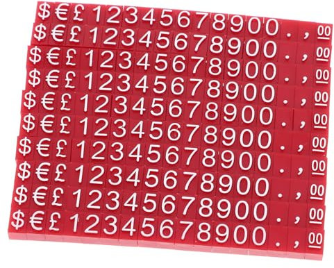 10 Sätze digitales Preisschild Etiketten für den Einzelhandel Display-Etikettenständer für den Einzelhandel Schmuckpreisschilder Einfache Preisetiketten Würfelpreis Preisblock Generisch