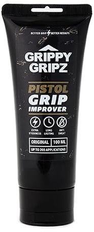 GrippyGripz PistolGrip– Förbättrar greppet vid skytte – Antisvett, antibakteriell, kladdfri – Utvecklad i Sverige – Bättre än ProGrip – 100 ml