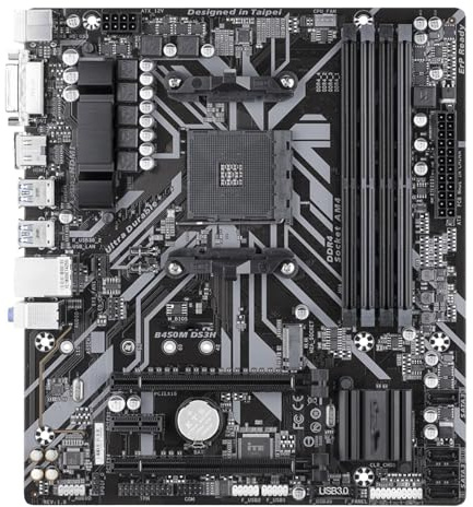 Placas Base de Ordenador Fit For Gigabyte GA-B450M DS3H for AMD AM4 Ryzen 3/5/7/9 1.º, 2.º, 3.º Athlon USB3.1 HDMI M.2 B450 Micro-ATX