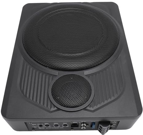 sotto Altoparlante Ad Alta Potenza di Sedile, Subwoofer per Auto da 600 W con Cavo di Controllo dei Bassi, Gamma di Frequenza 20Hz-150Hz e sensibilità di Ingresso 0,9 V per Sistemi Audio
