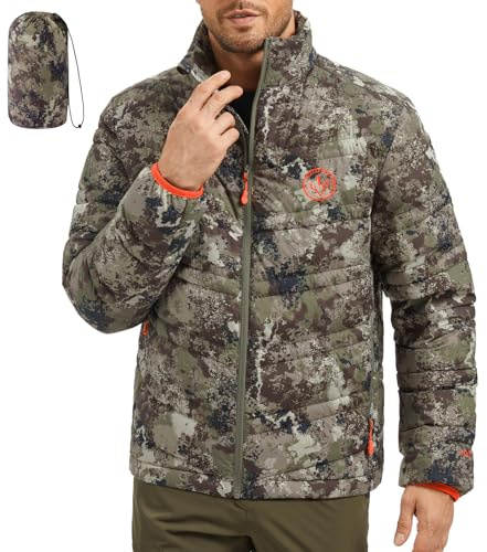 Bassdash Chaqueta Acolchada para Hombre 700FP Abrigada Resistente al Agua con Aislamiento Térmico Ideal para Caza Pesca y Senderismo FS49M