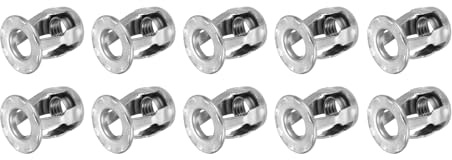 uxcell 10Pcs M8x22mm Jack Nuts, 304 Stainless Steel Threaded Insert Petal Nuts, Multi-Grip Expansion Rivet Nut Fasteners for Hollow Wall Iron Skin Line Use in Thin Soft Wall, Silver