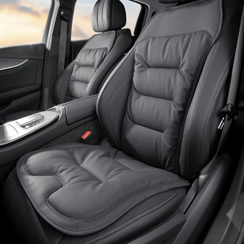 SDKFJ Cuscino sedile auto universale per Audi Q3 Sportback imbottito in memory foam.rivestimento in pelle nappa traspirante.design antiscivolo.supporto comfort per guida lunga SUV camion ufficio,Nero