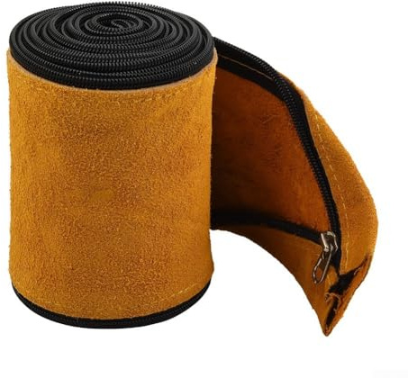 Guaina protettiva in pelle bovina per torcia saldatrice, 3,5 m x 10,2 cm, guaina protettiva ignifuga per cavi al plasma