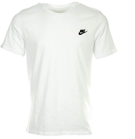Nike Men Club Embroidered Futura T-Shirt - White/Black, Medium