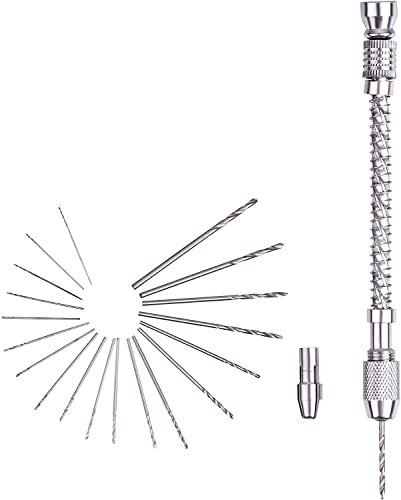 Candoran trapano semiautomatico manuale per legno e gioielli, foratura elicoidale + 20 micro punte elicoidali