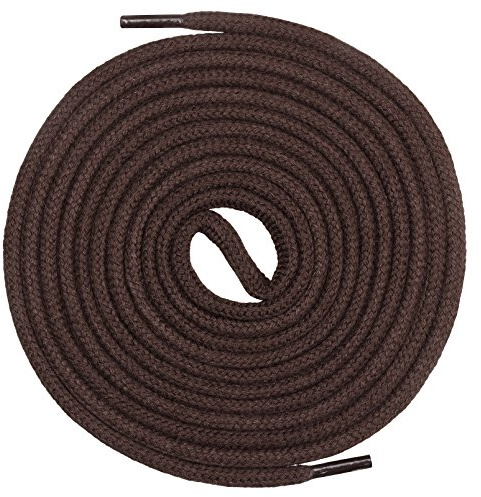 Mount Swiss Runda premium-skosnören av 100 % bomull – mycket slitstarka färg brun, längd 45 cm