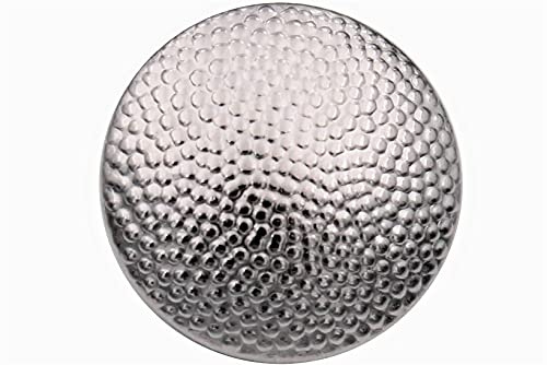 6 Stück gekörnte silber Metall Knöpfe gewölbt leicht Uniformknöpfe Uniform Metallknöpfe made in Germany 18mm, 20mm oder 22mm (22mm)