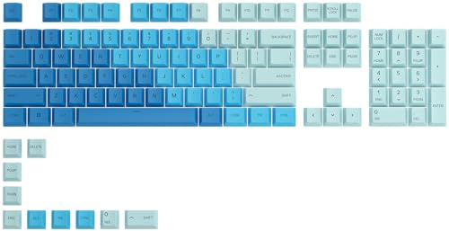 Glorious Gaming 115x GPBT-Keycaps - Cherry-Profil, äußerst widerstandsfähiger PBT-Kunststoff, optisch EIN Blickfang, überragende Akustik, Originalschrift, US Layout - Ocean