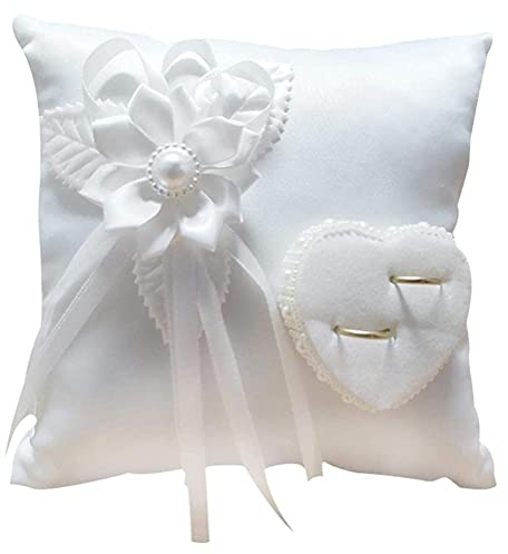 Ghzste Cuscino per anelli per matrimonio, fede nuziale, per interni ed esterni, per matrimoni in spiaggia, imbottitura, 20 cm x 20 cm