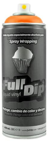 AutoFullCar Full Dip Spray, Fluor, 400 ml, Vinylflüssigkeit, Spray, für Auto, Motorrad, Fahrrad, Felge (Neonorange)