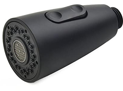 ZYNCUE Sostituzione universale della testa di spruzzo estraibile per cucina, rubinetto da cucina, soffione doccia di ricambio 1/2 connessioni, rubinetto del lavandino del lavandino, nero