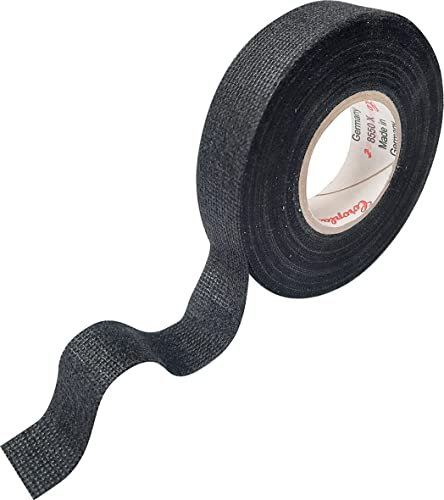 Restagraf - Ruban Adhésif en Tissu Noir de 15 m pour Faisceau Électrique - Résistant à la Chaleur et à l'Abrasion - Isolation et Maintien de Câblage - Réf. 17607