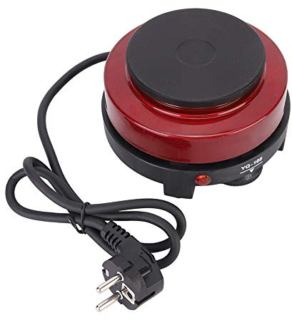 Mini Placas Calientes de 500 W, 220 V-240 V Cocina Eléctrica Estufa Individual 5 Niveles de Potencia Placa Electrica Portatil Cocina Estufa Calentador Eléctrico para Cocina Camping RV