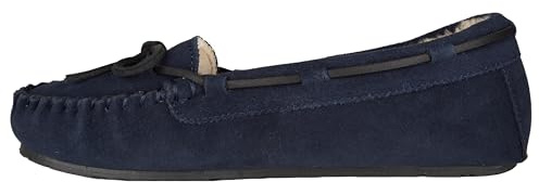 Clarks Womens Nancy Moccasin Winter Slipper (8 W US, Navy Suede)