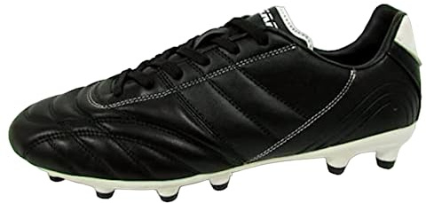 Vizari Classico FG Leder Fußball Schuhe - Outdoor Fussballschuhe Herren - Schwarz, Weiß - Taille 38,5