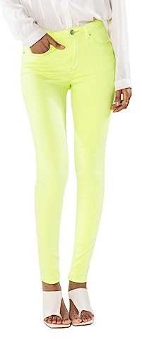 Nina Carter P106 damjeans, slim fit, push-up, skinny jeans, medelhög midja, Neongrön (P106-11), XL (Smal)