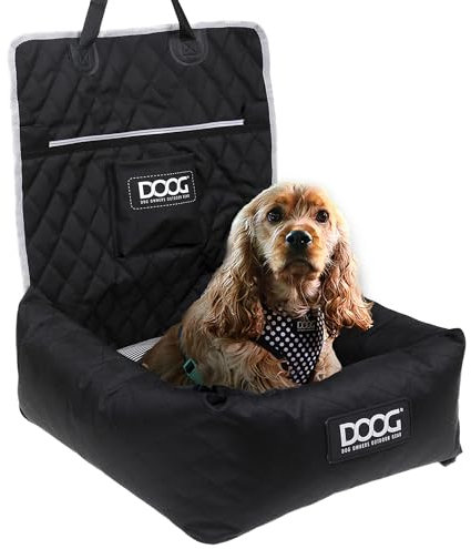 DOOG Hundeautositz für kleine bis mittelgroße Hunde (bis zu 13,6 kg) | Bequemer und sicherer Reise-Booster | einfach zu installieren und zu reinigen | reduziert Reisekrankheit