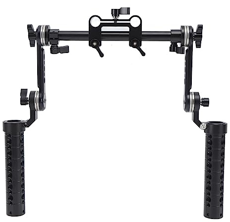 Dual Hand Grips Adjustable DSLR Video Camera Shoulder Rig Handle Kit Stable Shooting Experience Lightweight and Versatile Expansion with 15mm Rosette Handle Set