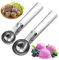 Paletta Per Gelato In Acciaio Inox,CHmiss Ice Cream Scoop,2 Pezzi Cucchiaio Gelato,Porzionatori Da Gelato Per Torte, Per Melone, Polpette, Biscotti, Frutta