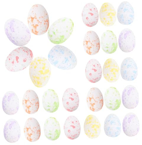 BCOATH 50pcs Decorative Easter Eggs for Festive Decor Simulation Eggs for Easter Baskets Room and Seasonal Celebrations Soft for Home Decoration