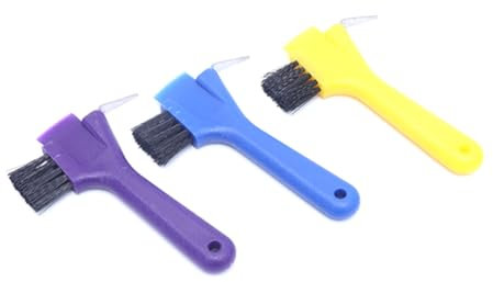 Faeymth 3PCS Robuste Hufkratzbürste für Pferde mit, Tragbarer Hufkratzer, Zufällige Farbe