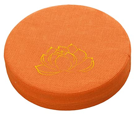 ＡＷＨＡＯ Meditationskissen, Tibetisches Meditationskissen, Bodenkissen für Meditation, Outdoor, Gebet, Wohnzimmer, Orange 10cm