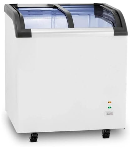 Congélateur Coffre - 180 Litres – Vitre Inclinée Coulissante – Température -18°C – Éclairage LED – Compact et Pratique