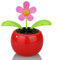Girasole danzante a energia solare, fiore danzante a energia solare, figure danzanti oscillanti per auto, decorazione per auto, casa, scrivania (rosso)