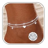 Diamday Bracelet Cheville Femme Argent 925 Chaine de Cheville Argent