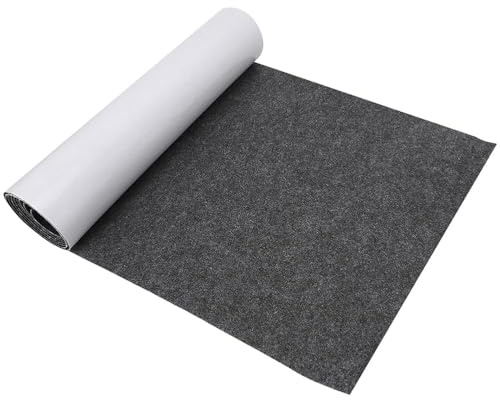 Gohytal Feutrine Autocollante Gris 1mm, 50×150cm Rouleau Feutrine Tissu Autocollant Découpé sur Mesure aux Pieds de Canapé, Pieds de Table, Pieds de Chaise,de Boîte DIY, Cadre Photo, Dessous de Verre