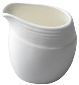 FZL02068LM Salsiera Brocca for Latte di Grande capacità da 200 ml con Manico, pentola for Salsa in Ceramica Bianca Bricco Salsa