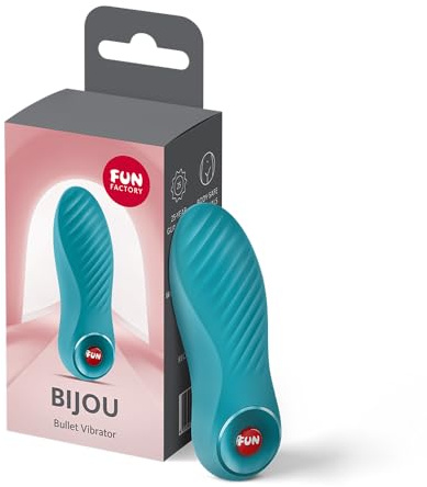 Fun Factory Bijou | Minivibrador | Compacto Bullet Vibrador para Mujeres | 12 programas de vibración | IPX7 impermeable | USB-C recargable | Silicona respetuosa con la piel