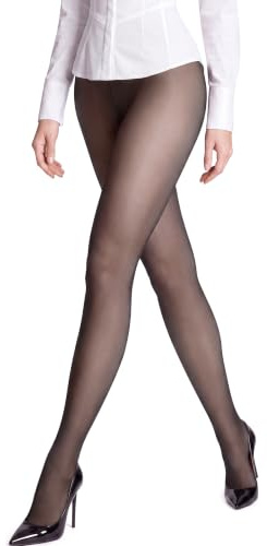 VOGEL VERE Collant Femme Transparent Mat Bas Nylon 15 Deniers Taille Haute | Voile Soyeux Confortable, Pieds Fermés, Sexy, Élégant Collants pour Femmes, Bureau Et Quotidien