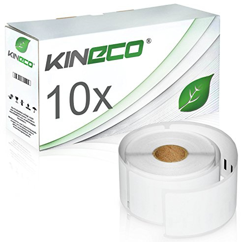 10 Große Versand-Etiketten Rollen kompatibel mit Dymo 99012 für Dymo LabelWriter 450 Twin Turbo, Labelwriter 400 Twin Turbo, 310, 320, 330 Series Turbo, SE450 - je 260 Etiketten (2600) 36x89mm